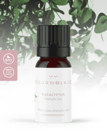 Eucalyptus essential oil, 100% pure, available in 5 ml and 10 ml sizes, recommended retail price €6.95/€8.95.