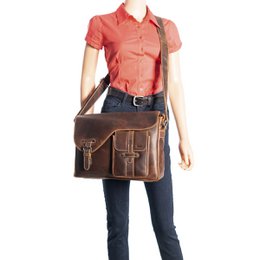 Umhängetasche Damen - Umhängetasche Herren - Umhängetasche Leder - Briefträgertasche Leder - 3 verschiedene Lederfarben