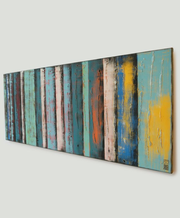 Schilderij - Yellow Panels