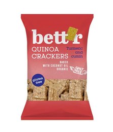 Organic quinoa crackers with turmeric and cumin, 100g.