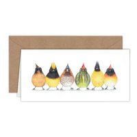 Cute Party Birds - Birthday Card - 21x10cm