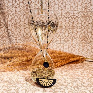 Ketting ketting kunst deco bohemian chic halve maan bundel parel roestvrij staal juweel