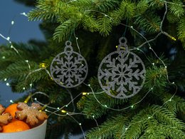 Décorations de sapin de Noël SNOWFLAKE rond