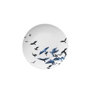 Wandbord Vogels - Delfts blauw - 16 cm