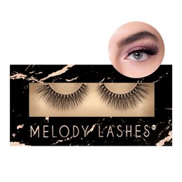 Dramatic false eyelashes with a glamorous, feathery appearance. Ideal for adding volume and length to enhance eye makeup looks.