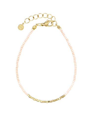 Seidensatinarmband - weicher Pfirsich
