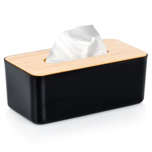 Tissue Box Container Zwart 24x13x9.5 cm