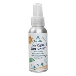Sensitive Sun Spray for Children - Dermatologically and paediatrician approved, SPF 50 & UVA filter for protection. PETA certified, vegan and cruelty-free formula with Concen-Spray technology for even application.