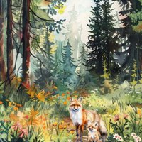 Nachhaltige Karte - im Wald