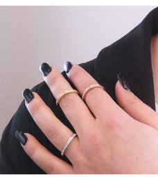 Bague Trinity - Argenté Doré Or rosé et Cristal