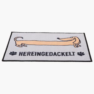 Vuurmat rechthoekige hondenbende grijs H. 50 cm, ve 4