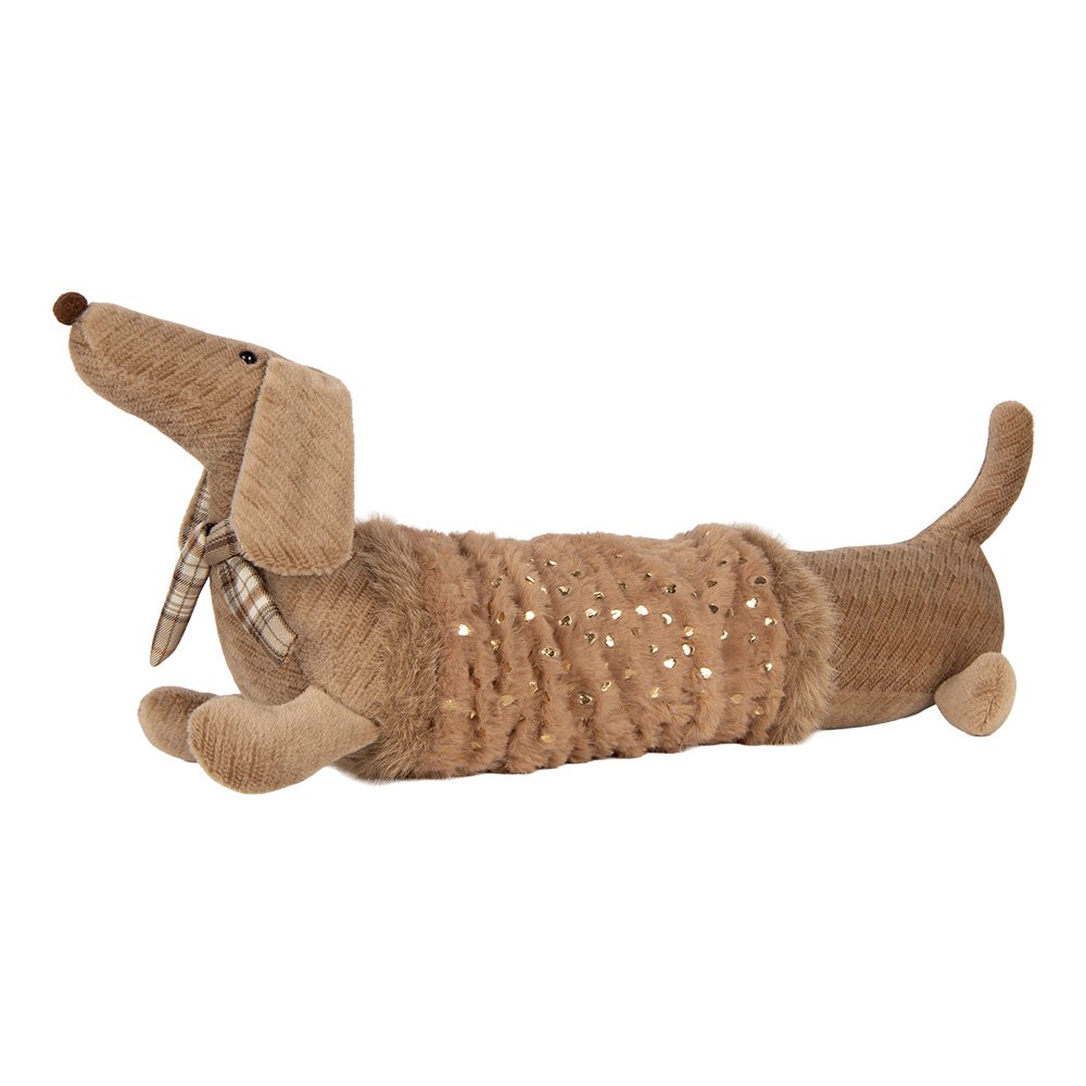 Knuffel Hond Teckel 58x20x21 cm Bruin Synthetisch