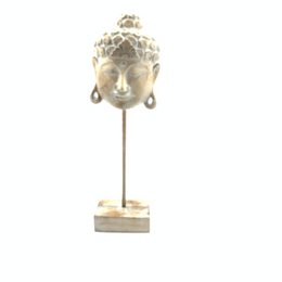Houten standaard buddha hoofd