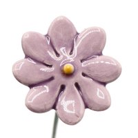 Madeliefje bloem keramiek mini lila 2,5 cm
