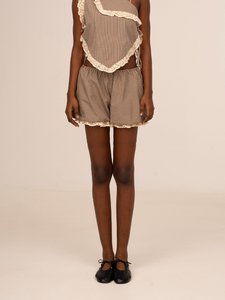 Rove bruine geruite ballonshort
