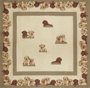 Puppy Labrador Throw Beige