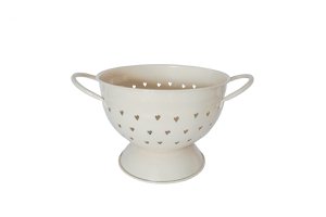 Beige vergiet met hartjes 21 cm Isabelle Rose