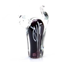 Black Cat - Glass - height 12 cm - Handmade