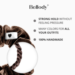 Samt-Scrunchie Braun - Bellody® (1 Stück - Mocha Brown)