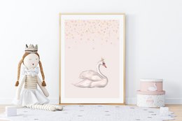 Swan poster, ballet poster, ballerina poster, ballet print, ballet poster, girls room poster, girls nursery poster, pink girls room decor
