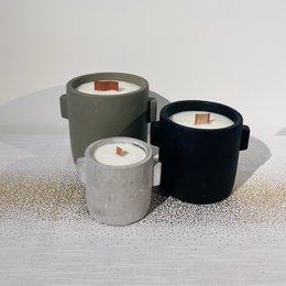Betonører sorte stearinlys