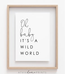 Oh baby è un poster del mondo selvaggio, poster della scuola materna neutro, poster della stanza delle ragazze, poster del safari, poster della stanza dei ragazzi, poster per bambini, poster della giungla, arredamento della giungla