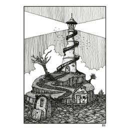 Shipwreck Island (doppelseitige Abbildung) | Kunstdruck | Illustration | Poster