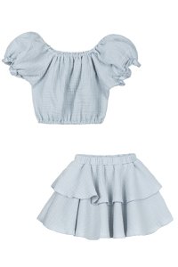 Girls' blouse with skirt CHARLOTTE BLUE