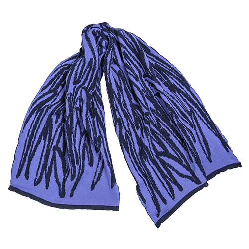 Sjaal Leaves lichtblauw / donkerblauw