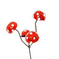 ZIMBA-ARTS METAL 4 IN 1 RED MUSHROOM