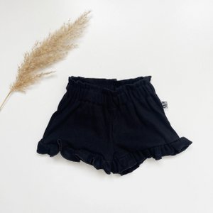 Shorts Ruffle Rib Black