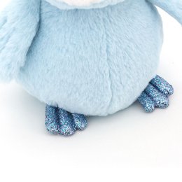 Blødt legetøj, fluffies - Fluffy den blå ugle (23 cm)