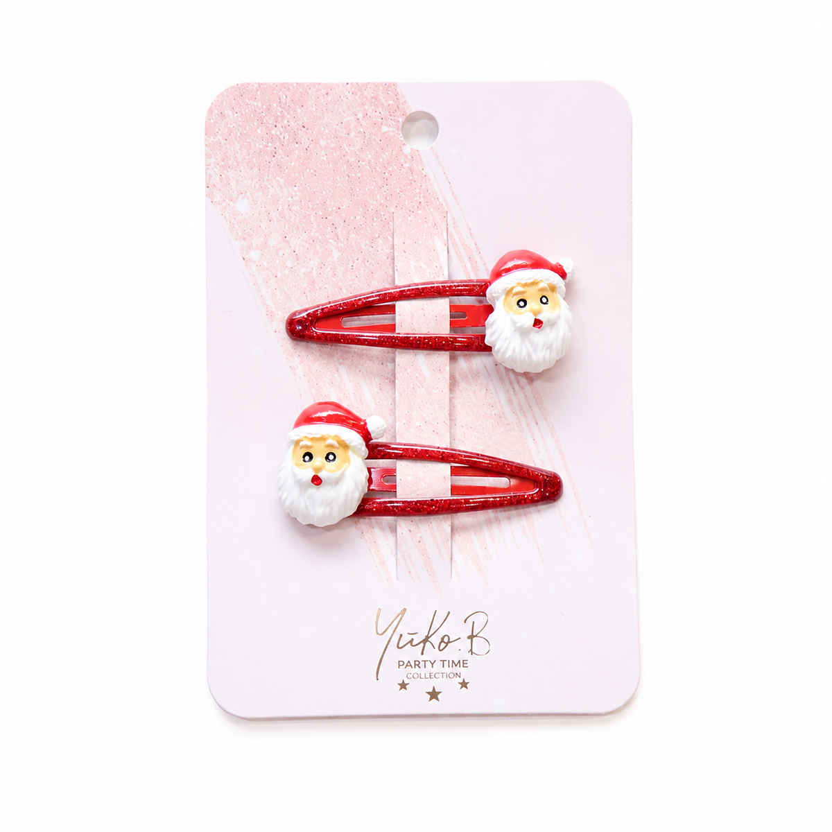 Christmas themed hair clips - Father Christmas