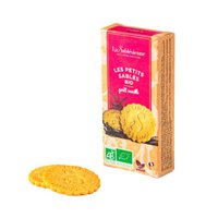Organic & vegan vanilla shortbread cookies - cardboard box 37 g