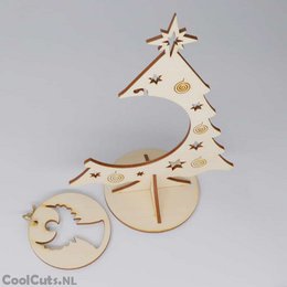 CoolCuts Houten kerstboom 22cm