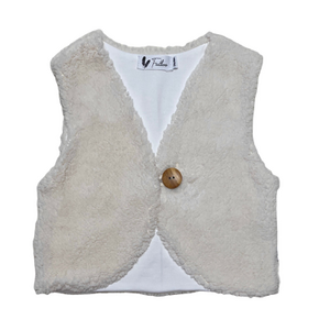 Teddy waistcoat natural