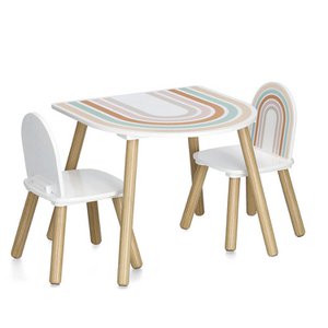 Children's seating set "Rainbow", 3-piece, MDF/pine FSC 100%