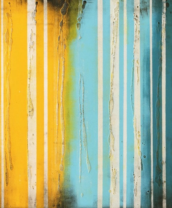 Schilderij - Yellow Striped