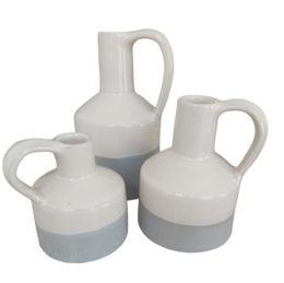 Vase Ear S Grå/hvid 200-060