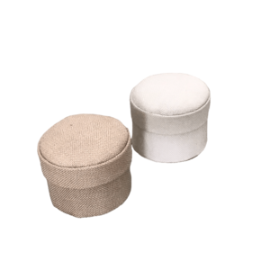 Linnen doosje rond 6x6cm