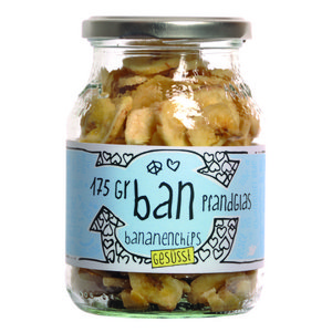 Ban - Bananenchips gesüßt im Pfandglas BIO