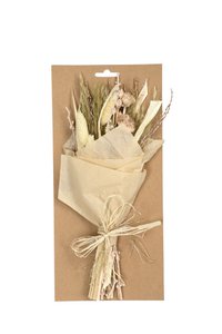 Gedroogd bloemenboeket in display