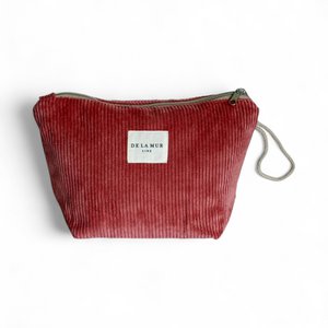 Beauty Bag groot Rib CORAL