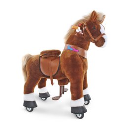 PonyCycle Official Classic ride på legetøj model U hest med bremse og lyd- fødselsdagsgave