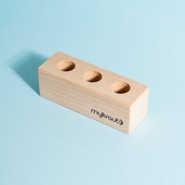 A set of 3 wooden blocks in a rectangular shape, with the brand name "mykraut" printed on the side. The blocks appear to be made of natural wood and have a simple, minimalist design.