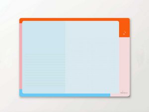 Desk pad A3 rose, coral, skyblue
