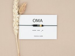 Morse code armband Oma (zilver,rosé goud,goud)