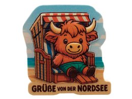 A small, white, fluffy sheep figurine with a round body and short legs, sitting on a grassy base.