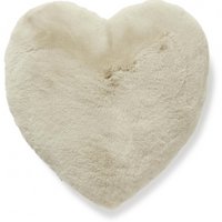 Valentine - Fluffy heart cushion - Beige