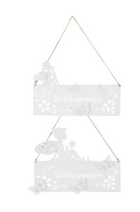 Schild Willkommen z. Hg. 2 Mod.